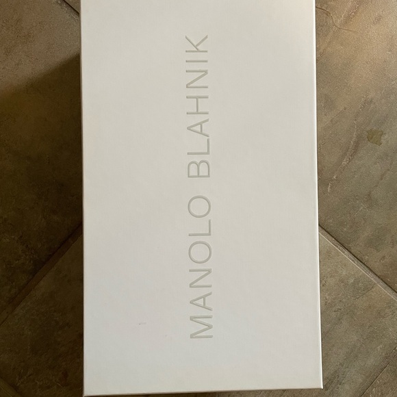 MANOLO BLAHNIK CAROLYNE 50 HOUNDSTOOTH TWEED SLINGBACK PUMPS RED 8.5 - Picture 4 of 4